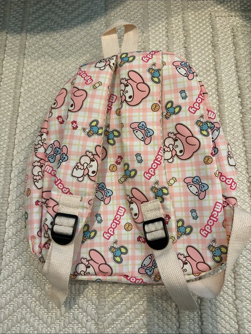 Sanrio My Melody Pink Plaid Kids Backpack